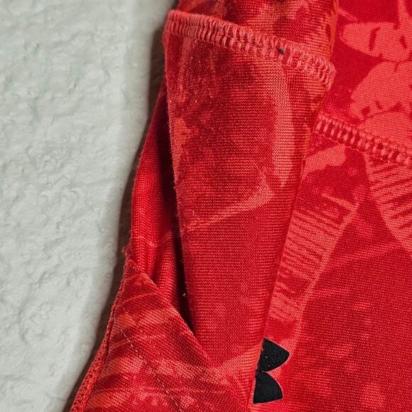 Under Armour Project Rock womens Large coral Printed Ankle Crop leggings - Picture 6 of 7